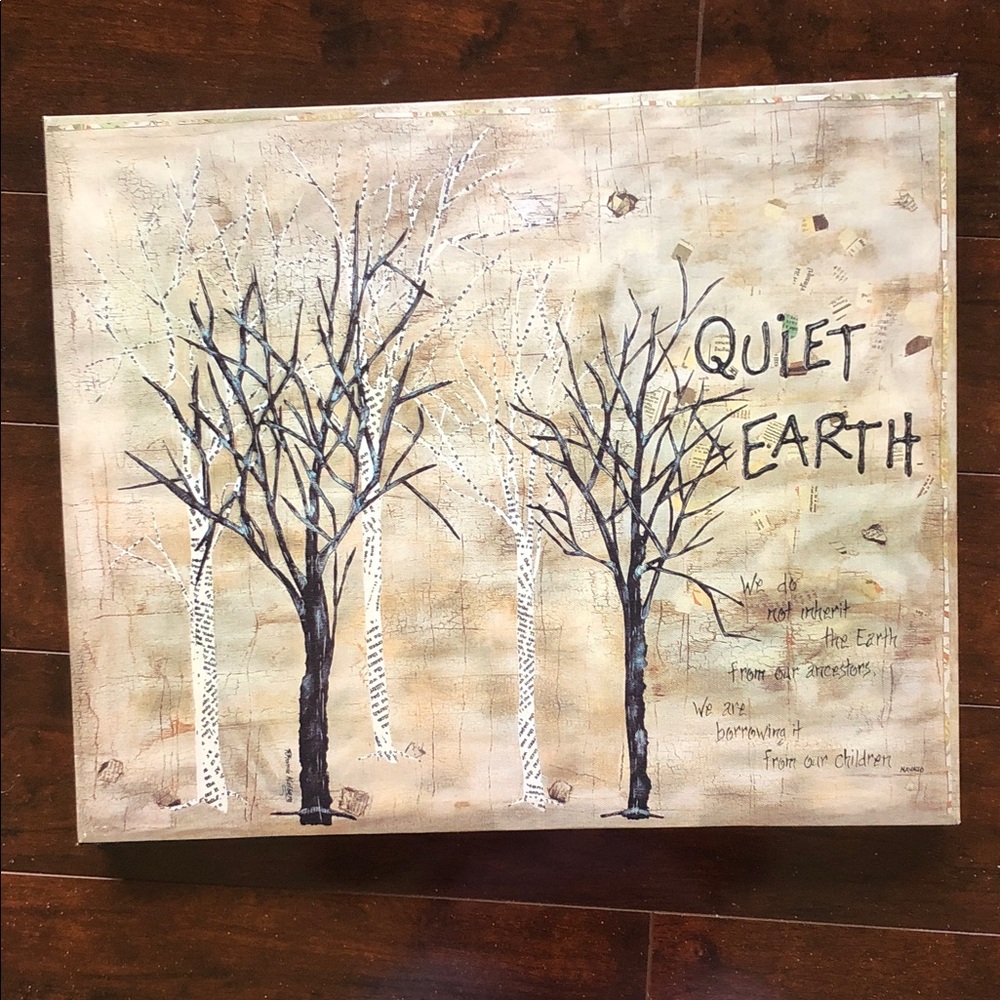 Quiet Earth Native American Navajo Canvas Mixed Media Rhonda Kulberg # OS0053